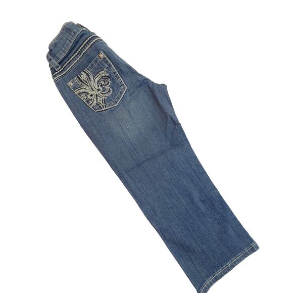 Zenim Denim Jeans Women's 5-Pocket Capri Mid-low Rise natural waist Sz‎ 6 pants - Picture 6 of 10